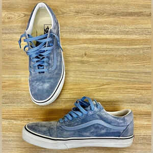 Vans Old Skool Pig Suede Sneaker Tempest Blue True White Size 11.5 Men
